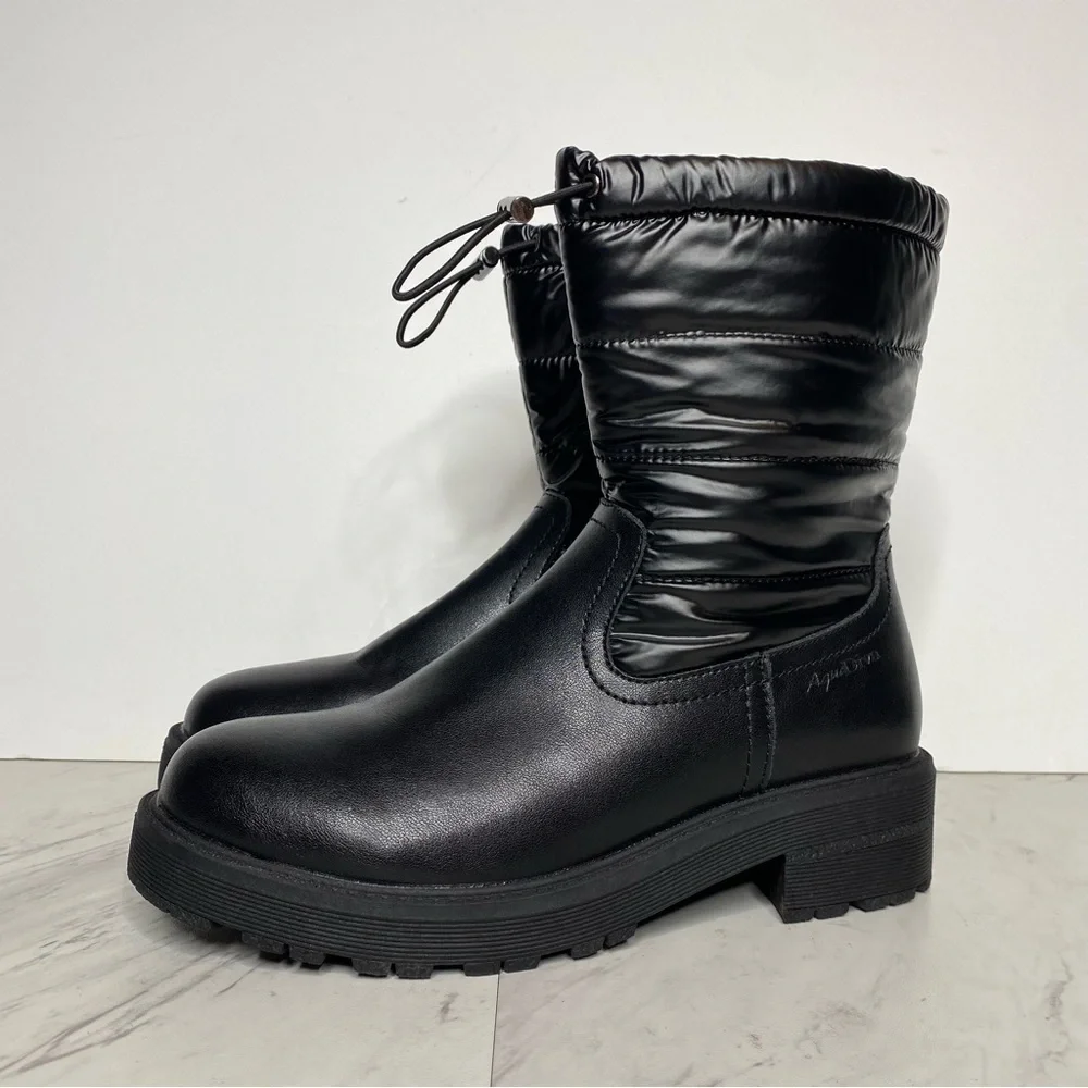 AquaDiva Black Puffer Boot 39